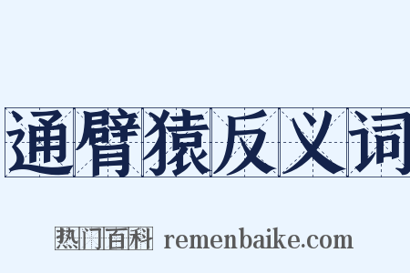 通臂猿反义词是什么意思的图片